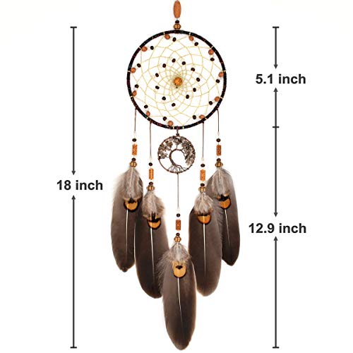 image for Urdeoms Dream Catcher Handmade Tree of Life Dream Catchers with Feathe