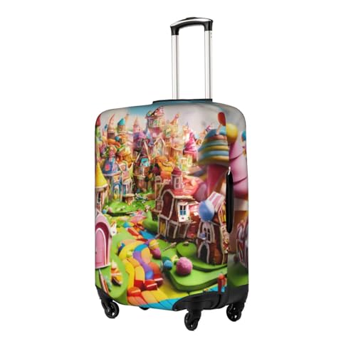 Candy Land Print Travel Elastic Suitcase Luggage Baggage Cover Protector, Washable And Anti-Scratch2