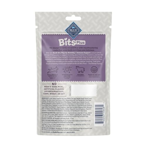 Blue Buffalo Blue Bits Plus Mobility and Immune Support Soft Dog Treats, Beef, 3.5-oz. Bag (Pack of 2) - image 2