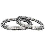 RYFT Razor Wire Galvanized Barbed Rope, 98 Feet Razor Ribbon Barbed Wire, Useful Protection for Fence, Wall, Garden, Factory