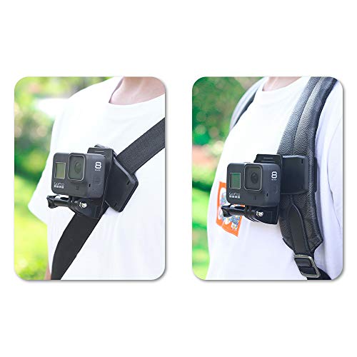 Image of 360 Degrees Rotatable Backpack Strap Clip Holder Mount for Gopro Hero 6 /5 Black 5 /4 Session 4 3+ 3 Sony Sports DV Camera and More