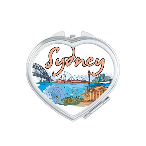 Miroir de poche Australie en cœur le cadeau idéal et mignon pour passionnés de voyage