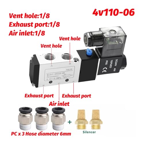 Électrovanne 4V210-08 à commande d'air réactive pour vérin industriel - 3