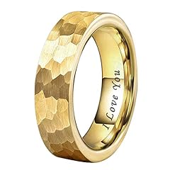 6mm Gold I Love You Engraved