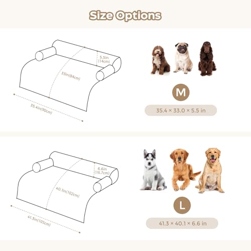 Avont Hundebett, Flauschige Hundematte Decke für Sofa für Hunde Katzen mit abnehmbaren waschbaren Bezug und Anti-Rutsch-Boden- Große/Dunkelgrau