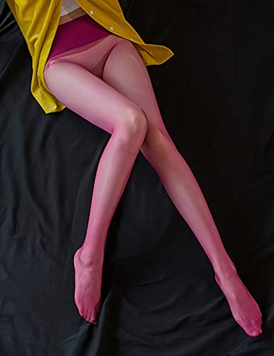 LUXFISOIE 5D Oil Shiny Pantyhose for Women Sheer Transparent Silk Nylon Bright Glossy Shine Wet Look Seamless Shaping Tights4