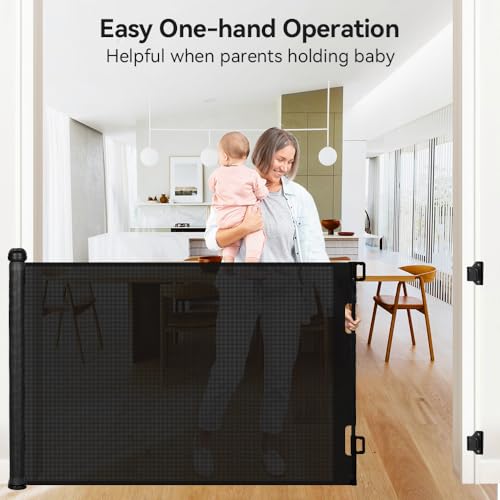 COMOMY 118″ Retractable Baby Gates Extra Wide, Retractable Dog Gate for Large Openings, Extra Long Dog Gates for The House, Extra Large Mesh Pet Gate for Stairs, Doorways, Hallways, Indoor&Outdoor COMOMY 118″ Retractable Baby Gates Extra Wide, Retractable Dog Gate for Large Openings, Extra Long Dog Gates for The House, Extra Large Mesh Pet Gate for Stairs, Doorways, Hallways, Indoor&Outdoor