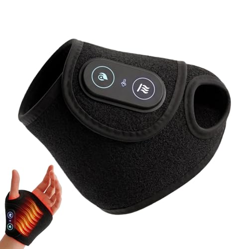 Muñequera calentada con ajuste de temperatura ajustable, recargable, inalámbrica, con calefacción, masajeador de palma, muñequera para oficina, estudio, dormitorio, escritorio