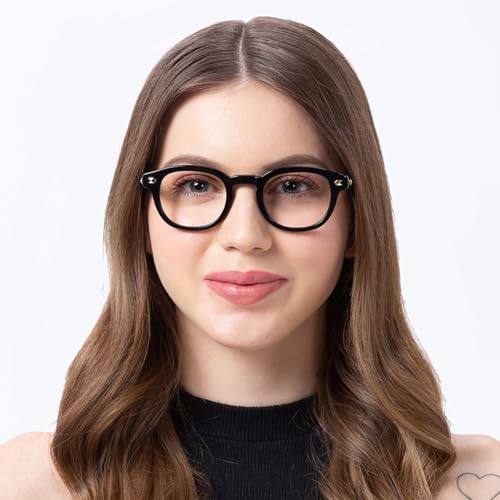 Image of Shisen Fox KITSUNE 2.0 Only Frame With Demo Lens | Oval Classic Eye Frames for Men & Women | Stylish Full Rim Specs Frame for Men | Premium Acetate Spectacles Unisex Fit