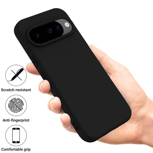Image of FIRST MART Matte Silicone Back Cover for Google Pixel 10 - Black