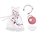 Käthe Kruse 126867 Juguetes Niños Muñecas Accesorios Vestido con Mariposa Venda del Pelo, Blanco