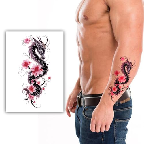 S.A.V.I 1 Pc Dragon Temporary Tattoo for Men & Women β 21x11cm - Image 4