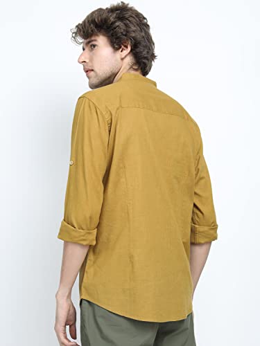 Image of KETCH Men Cotton Slim Fit Solid Full Sleeve Shirt