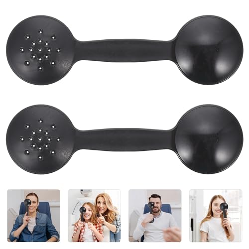 Image of Optometry Mask Eye Occluder Paddle Handheld Eye Exam Tool for Pediatric and Optical Screening 2 Pieces