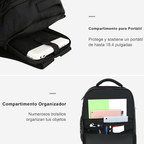 Evita cargos por equipaje con MATEIN Mochila Viaje Cabina 55x40x20 5