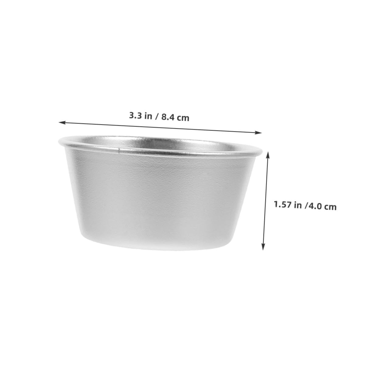 8 Moldes Redondos de Acero al Carbono para Tartaletas y Cupcakes | Superficie Antiadherente, Acabado Plata Elegante, Aptos para Horneado Casero y Meriendas