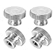 QUARKZMAN Gerändelte Daumenmuttern, 4 Stück M5 x D16mm x H10mm Edelstahl Runde Knöpfe Befestigungselemente Blindloch Hand Schraubenmutter Silber für 3D-Drucker Teile, Maschinenwerkzeuge