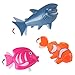 Liberty Imports Set of 6 Wind Up Sea Animal Water Toys for Bath (Includes Duck, Fish, Shark, Frog, Gator)