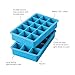 Tovolo Perfect Mold Freezer Tray of 1.25-Inch Cubes for Whiskey, Bourbon, Spirits & Liquor, BPA-Free Silicone, Fade Resistant, Set of 2, Ice Blue