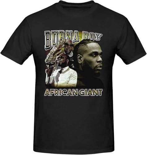 Photo de IKOKO Burna Boy African Gian Burna Boy Trending Unisex 100% Cotton Short-Sleeve T-Shirts Black XXL