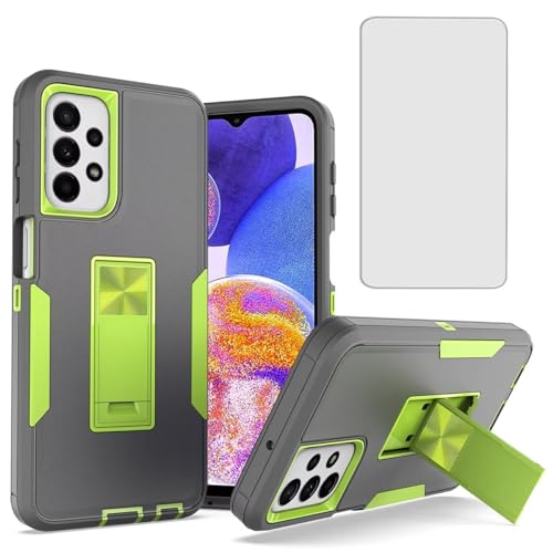Coque Samsung Galaxy A23 avec verre trempé et béquille magnétique noire