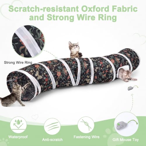 Image of Glittme S-Shape Cat Tunnel, Foldable Cat Tunnels for Indoor Cats
