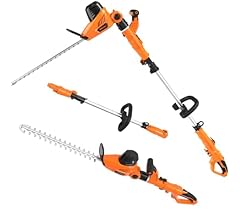 GARCARE 2 in 1 Corded Pole Hedge Trimmer 4.8-Amp with 20 Inch Laser Cutting Blade, Blade Cover Included