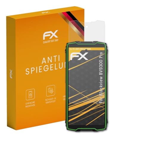 atFoliX Screen Protector compatible with Blackview BV9300 Pro Screen Protection Film, anti-reflective and shock-absorbing FX Protector Film (3X)