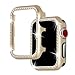 For Apple Watch Case 38mm, Falandi Apple Watch Face Case with Bling Crystal Diamonds Plate iWatch Case cover Protective Frame for Apple Watch Series 3/2/1 (Gold-Diamond, 42mm)