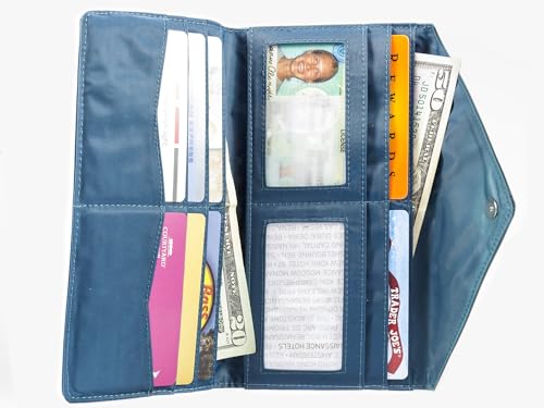 Image of Big Skinny Women's Slimvelope Tri-Fold Checkbook Slim Wallet, Holds Up to 40 Cards