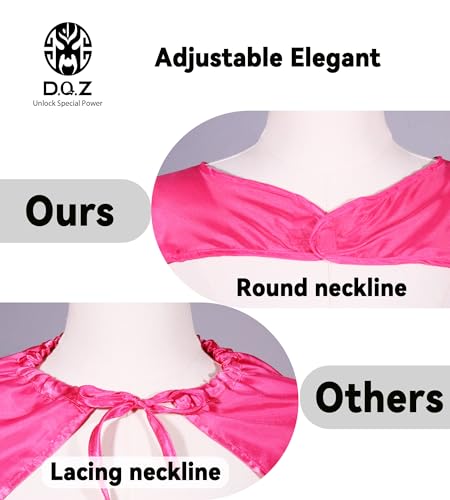 D.Q.Z Adults Superhero Cape and Mask, Birthday Gifts for Men Women Cosplay Costumes, Halloween Vampire Capes (Rose) - Thumbnail 5