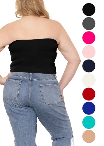 STRETCH IS COMFORT Women's Regular and Plus Size Crop Tube Top | Sizes Small - 5X3
