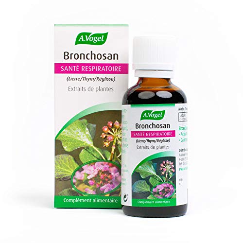 A. VOGEL - Bronchosan - Complément alimentaire à Base d'Extraits de Plantes : Lierre, Thym, Réglisse - Actions Ciblées Santé respiratoire - Flacon 50 ml - Laboratoire Suisse Cover