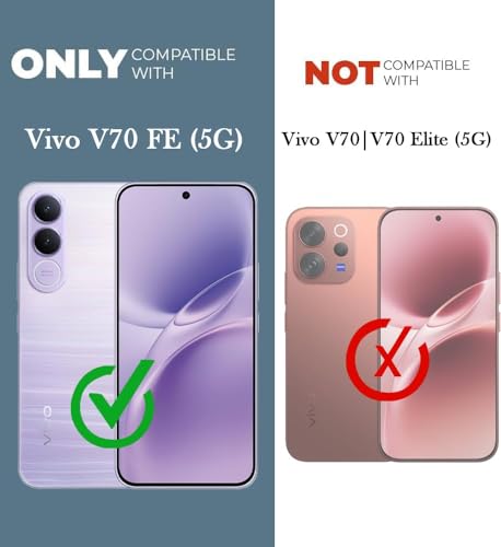 Image of Jkobi Shockproof Crystal-Clear Back Cover for Vivo V70 FE 5G (Anti Yellow Case | Drop & Camera Protection | Hard Polycarbonate)