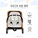 Dream on Me Rock with me 2-in-1 Rocker and Stationary Seat | Compact Portable Infant Rocker with Removable Toys Bar & Hanging Toys in Black & Grey
