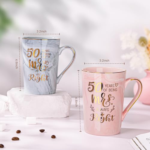 Biching-50th-Wedding-Anniversary-for-Couples-Valentines-Day-Gifts-Best-50th-Wedding-Anniversary-Mugs-Gifts-for-Parents-Grandparents-14OZ-Couple-Mugs-with-Spoons-Lids-Greeting-Card-Gift-Box Biching 50th Wedding Anniversary for Couples Valentines Day Gifts Best 50th Wedding Anniversary Mugs Gifts for Parents Grandparents 14OZ Couple Mugs with Spoons Lids Greeting Card Gift Box