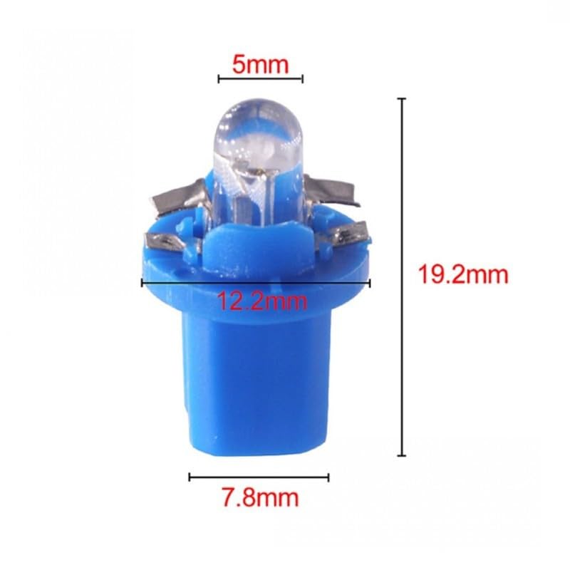 10 Lampadine T5 B8.5D 12V 2W WEIHONG - Giallo Per Cruscotto Auto, Facili Da Installare - Foto 4