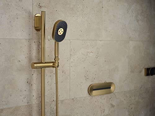 Kohler 26314-2Mb Statement 32” Deluxe Slidebar With Integrated Water Supply, Vibrant Brushed Moderne Brass #TOP1