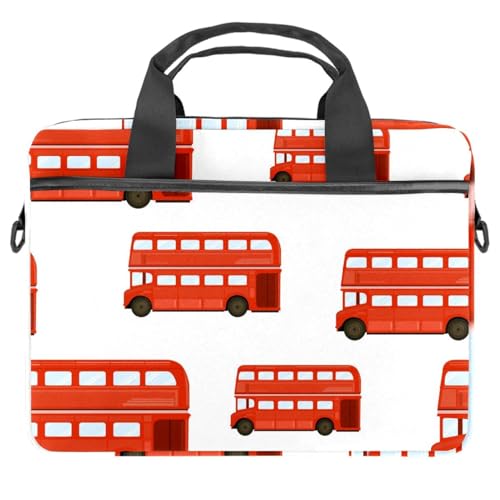 Maletín bandolera para portátil de 14 pulgadas rojo Double Ducker London multicolor de 36cm