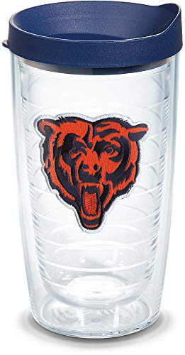 Tervis Made in USA Double Walled NFL Chicago Bears Insulated Tumbler Cup Keeps Drinks Cold & Hot, 16oz, Primary Logo