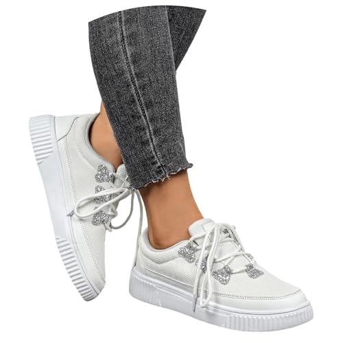 Basket sport compensée : finis les maux de pieds avec cette chaussure blanche confortable en 39