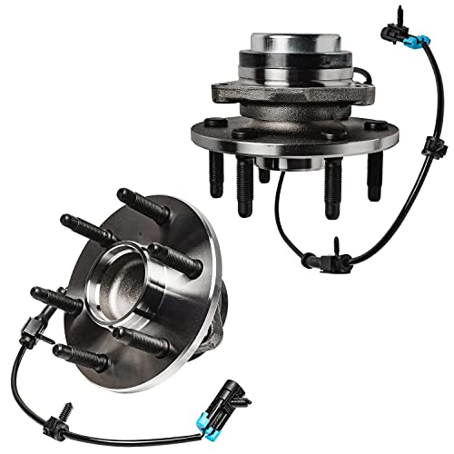 Image of Detroit Axle - 2WD Front Brake Rotors Wheel Bearing Hubs Kit for Chevrolet | GMC Express Savana 1500 2500 Tahoe Yukon Wheel Bearing Hubs 12 inch Brake Rotors Lug Nuts Replacement
