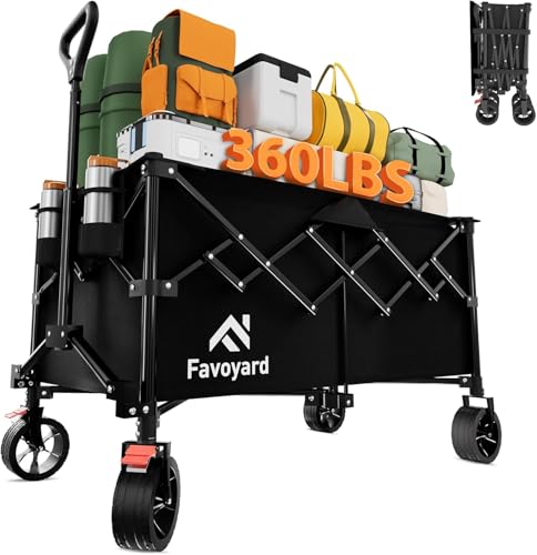 Favoyard 220L Large Capacity Festival Trolley, Heavy Duty Garden Wagon