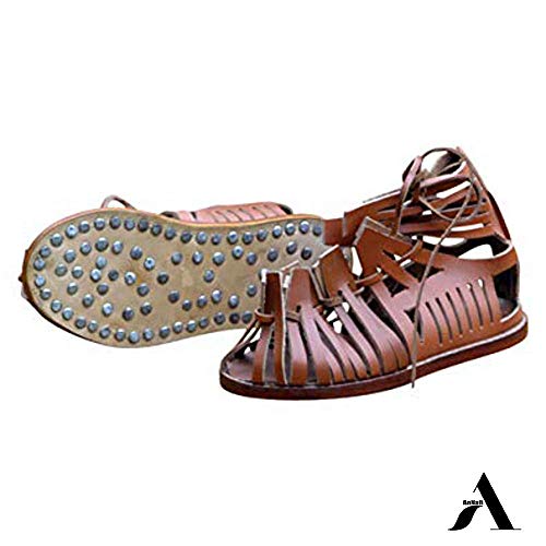 Image of AnNafi Mens Gladiator Maximus Arena Helmet & Mens Gladiator Leather Sandal