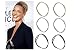 Shimmer Anne Shine Fashion Gold, Silver, and Black Women Glitter Elastic Double Hooped Headband