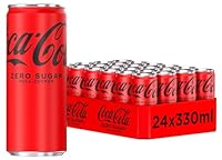 Coca-Cola Zero Sugar - koffeinhaltiges Erfrischungsgetränk mit originalem Coca-Cola-Geschmack - null Zucker und ohne Kalorien - in stylischen Dosen (24 x 330 ml)