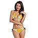 Produktbild AIMILUX Bikini zum Schnüren,Hand gezeichnete Überlappung des Hintergrunds der frischen Zitronen,Frauen Badeanzug Low Rise Skinny(M)