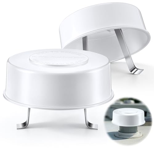 Thyle 2 Pack RV Plumbing Vent Cap Replacement RV Plumbing Vent Cover for Up to 2 Pipes Easy Install Protects from Rain & Debris Ensure Proper Ventilation for Motorhome Camper Trailer Roof Vents