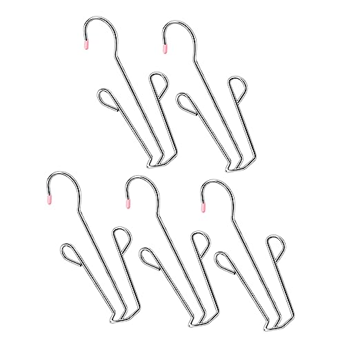Ciieeo 5pcs Stainless Steel Double Hook Drying Rack Space Saving Household Shoe Hangers for Quick Drying and Efficient Storage Balcony Door Random Color