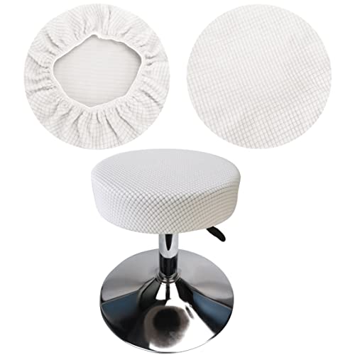 Hockerbezug Rund 30-40cm - Dehnbarer Jacquard Bezug Für Runde Hocker Waschbar